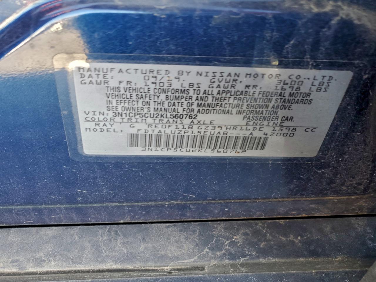 2019 NISSAN KICKS S photo 13