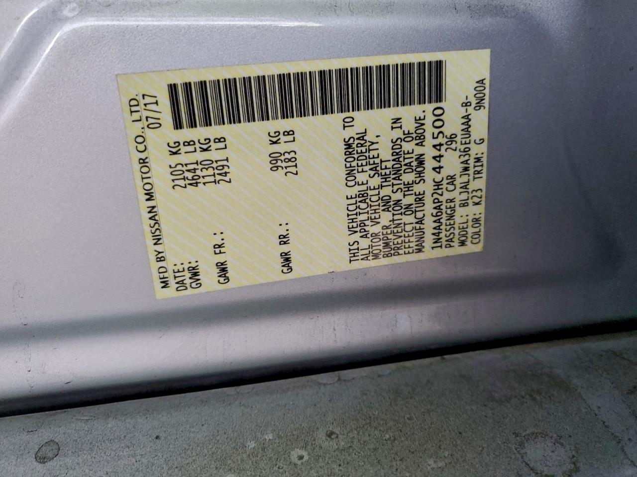 2017 NISSAN MAXIMA 3.5S photo 12