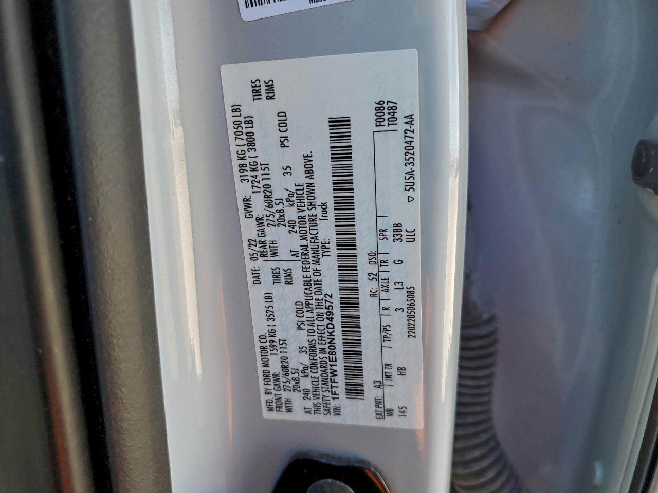 2022 FORD F150 SUPERCREW photo 12