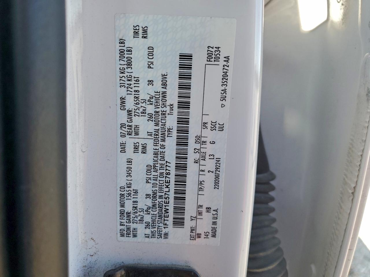2020 FORD F150 SUPERCREW photo 25