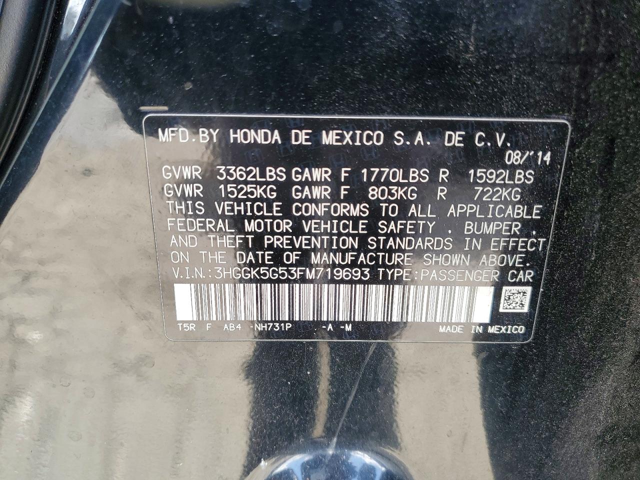 2015 HONDA FIT LX photo 13