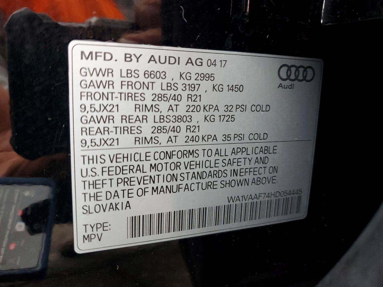 2017 AUDI Q7 PRESTIGE photo 13