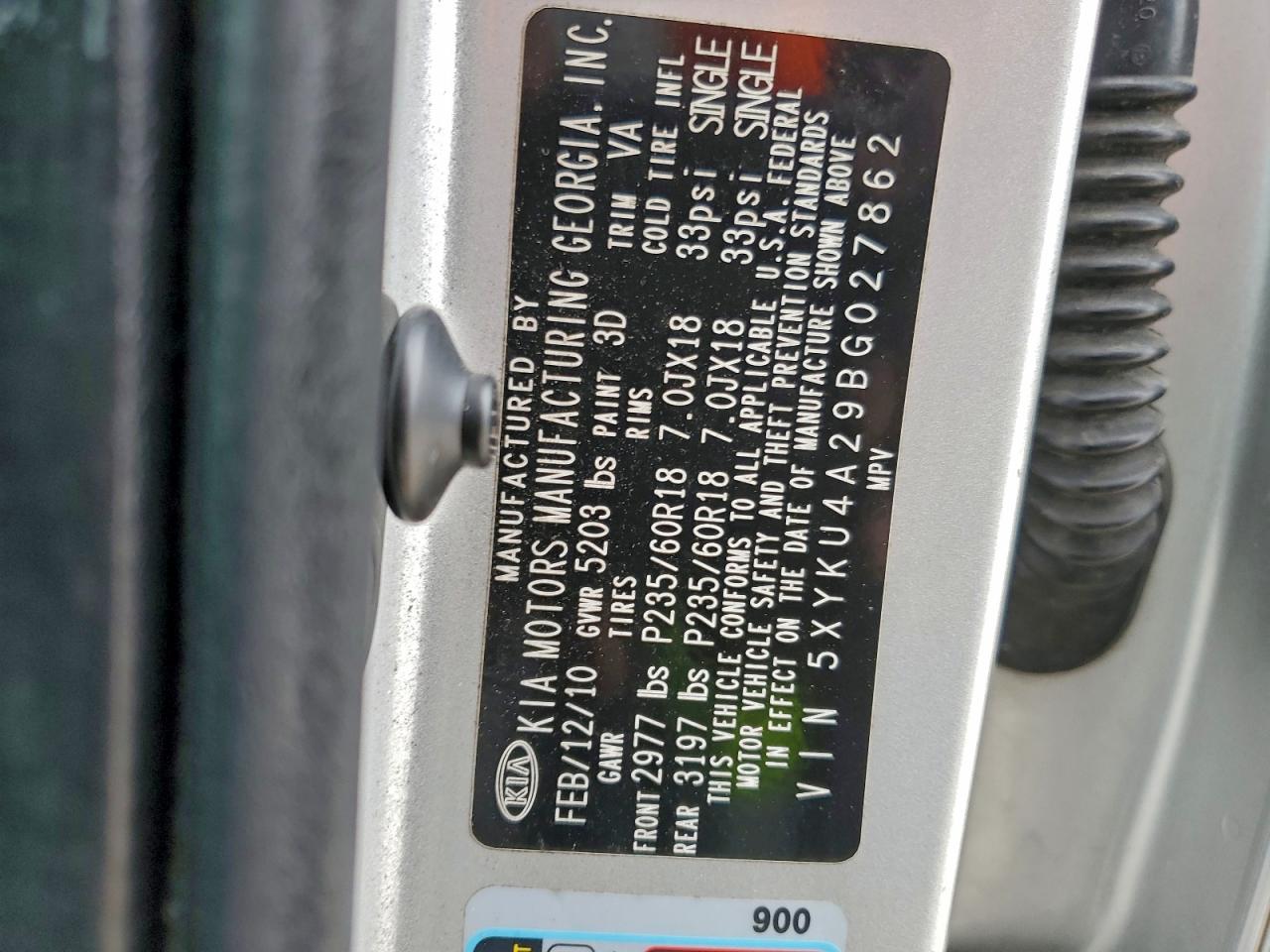 2011 KIA SORENTO EX photo 13