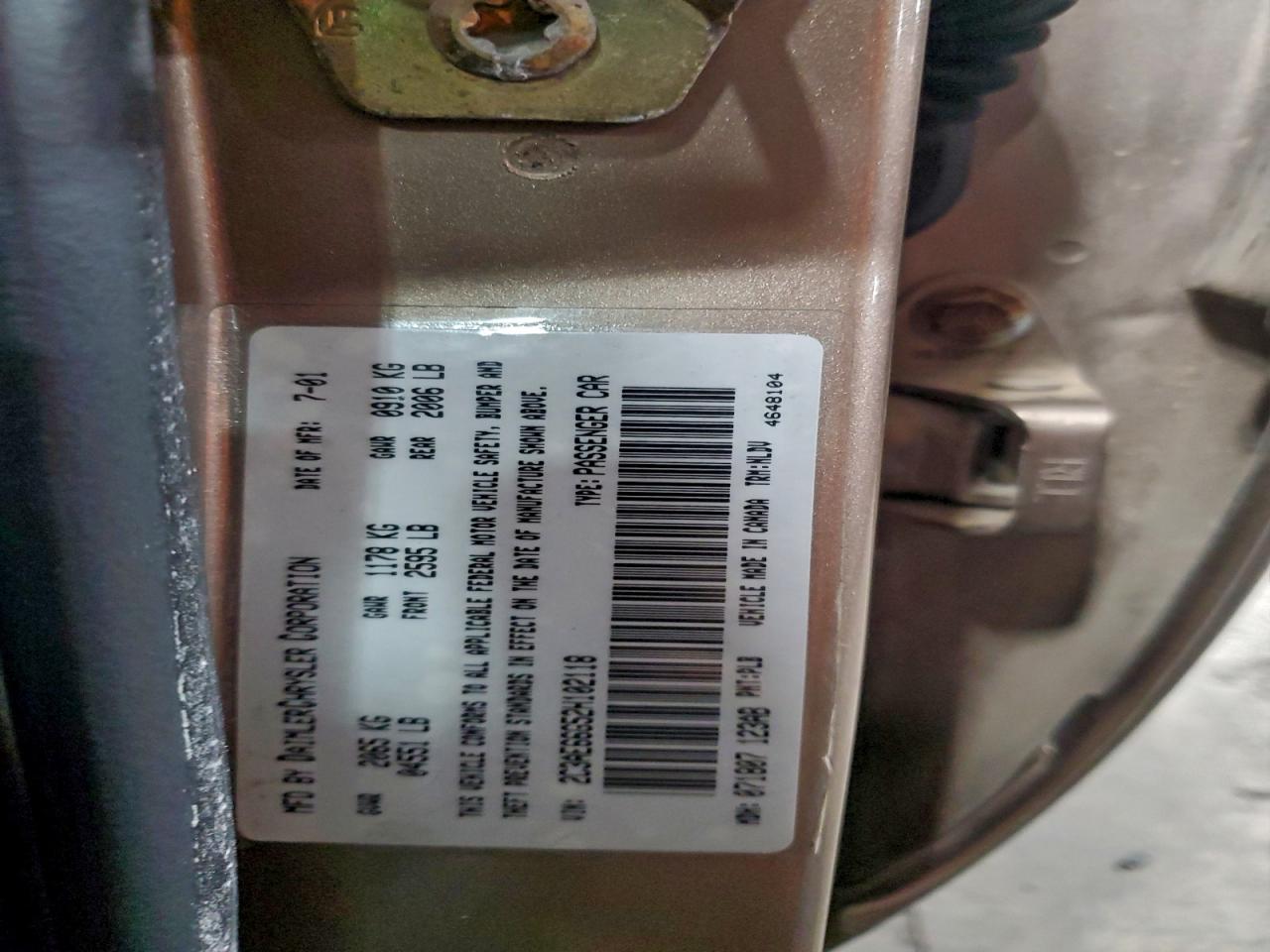 2002 CHRYSLER 300M photo 12