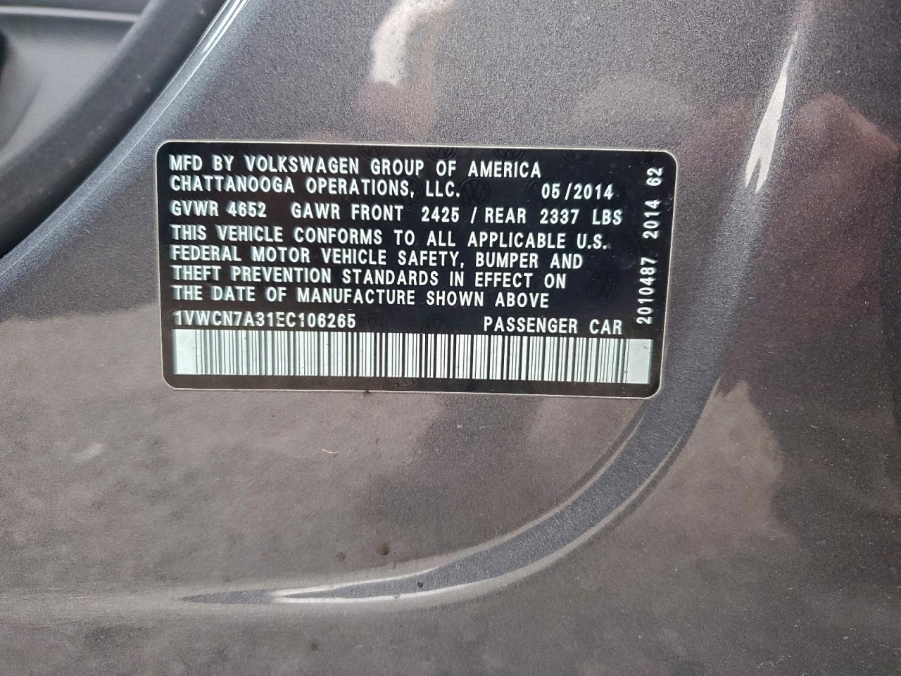 2014 VOLKSWAGEN PASSAT SEL photo 23