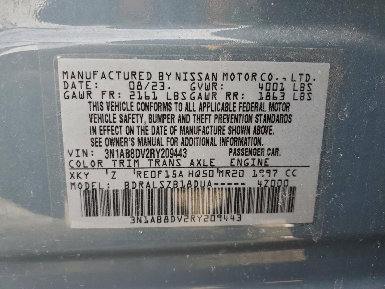 2024 NISSAN SENTRA SR photo 12
