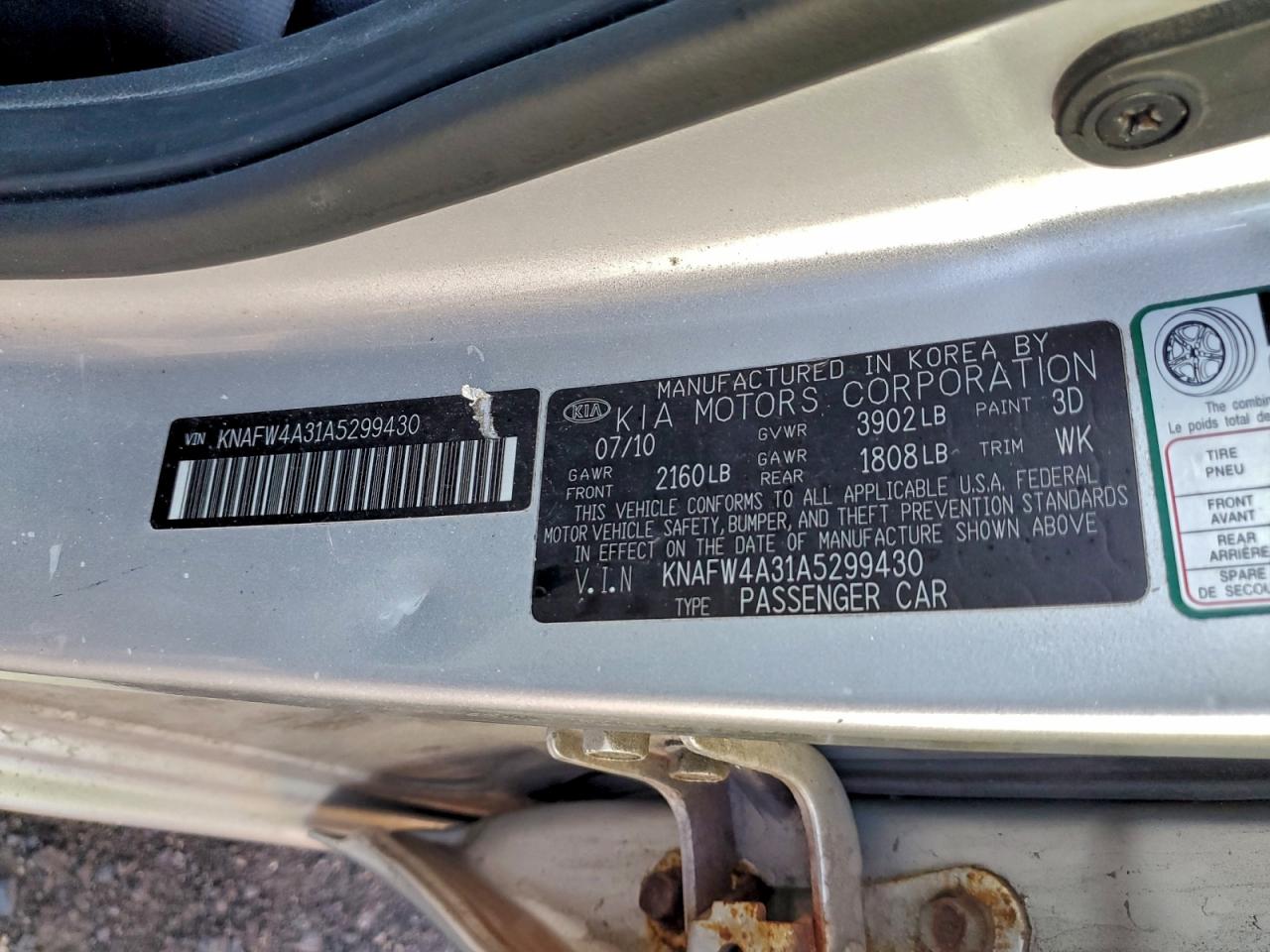 2010 KIA FORTE SX photo 23