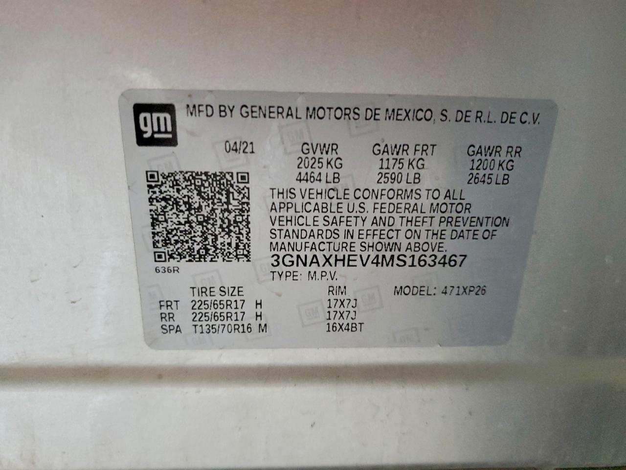 2021 CHEVROLET EQUINOX LS photo 13