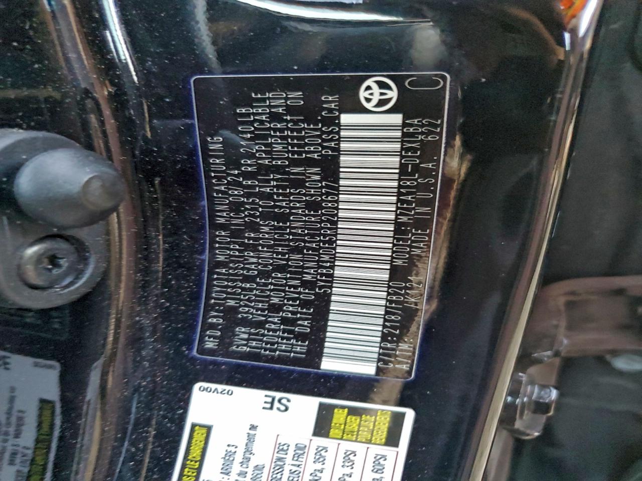 2024 TOYOTA COROLLA LE photo 12
