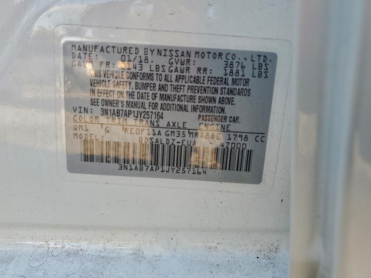 2018 NISSAN SENTRA S photo 12