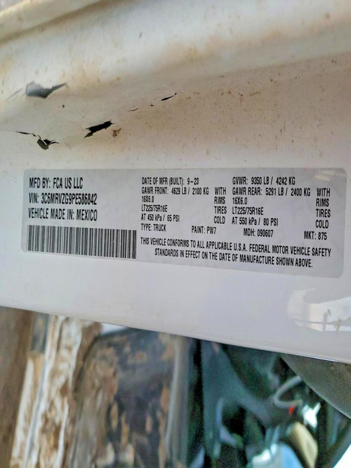 2023 RAM PROMASTER 3500 DELIVERY VAN photo 13