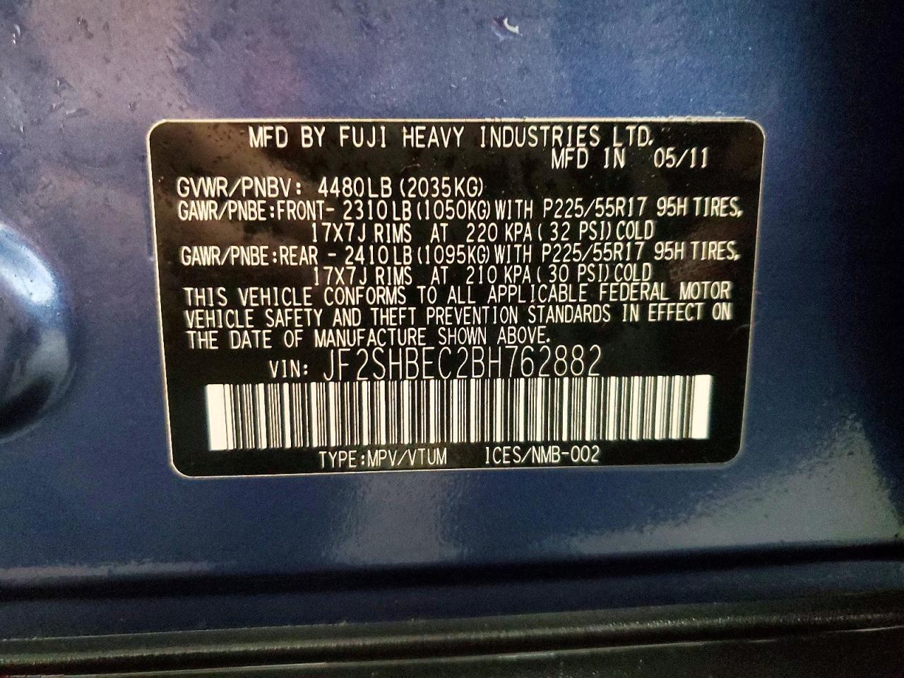 2011 SUBARU FORESTER LIMITED photo 13
