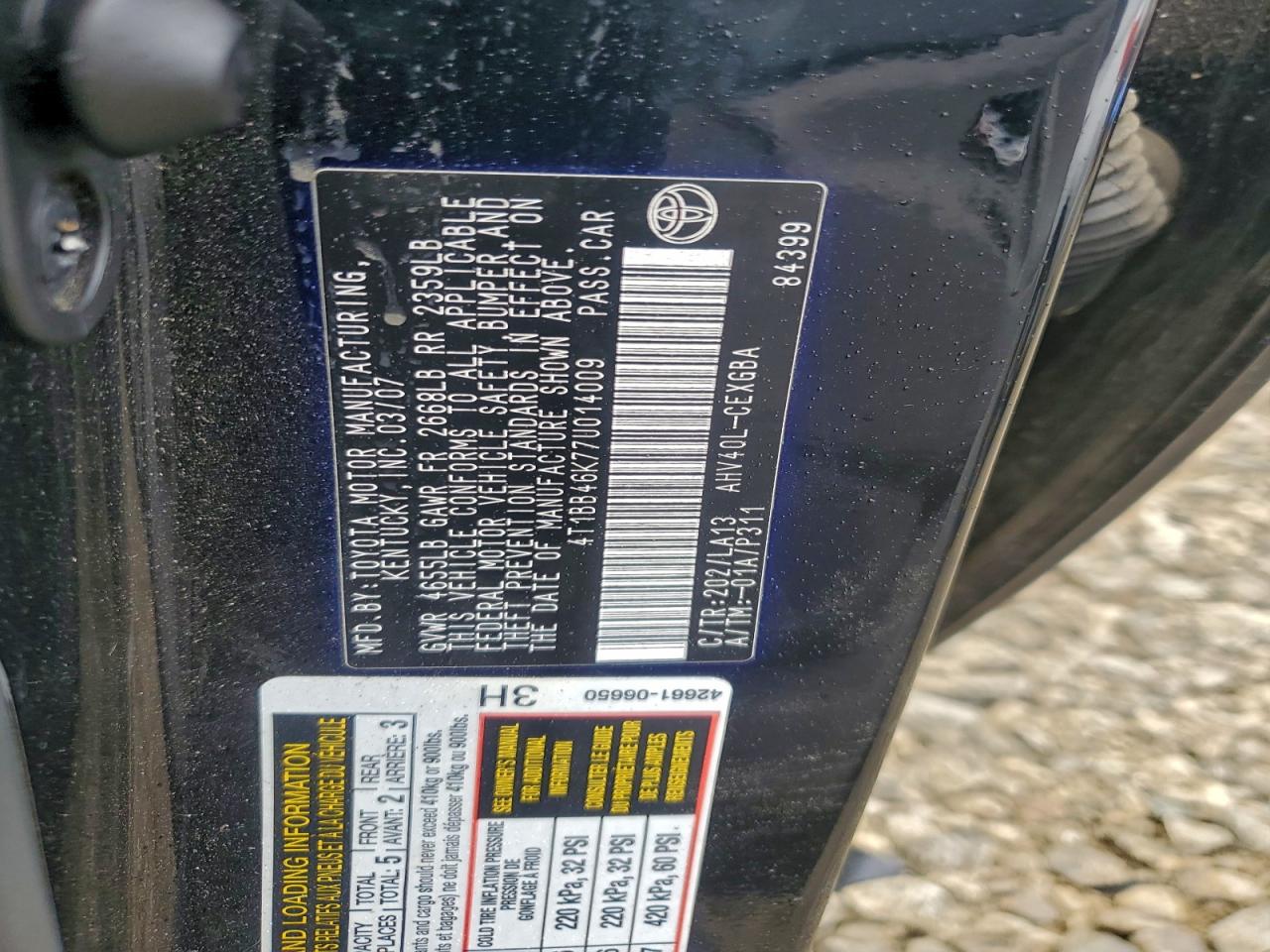 2007 TOYOTA CAMRY HYBRID photo 12