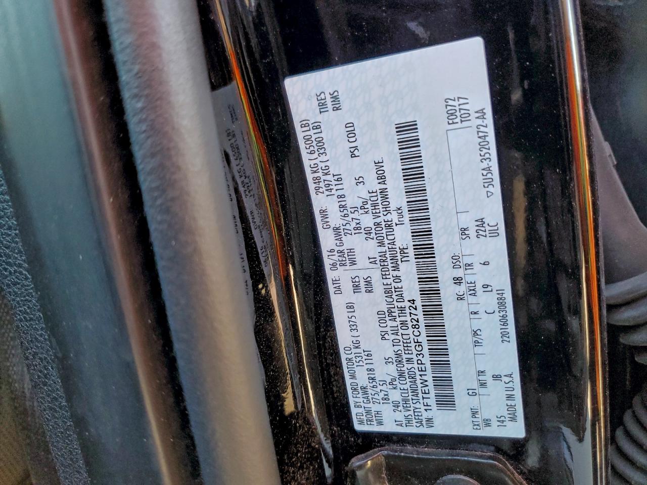 2016 FORD F150 SUPERCREW photo 25