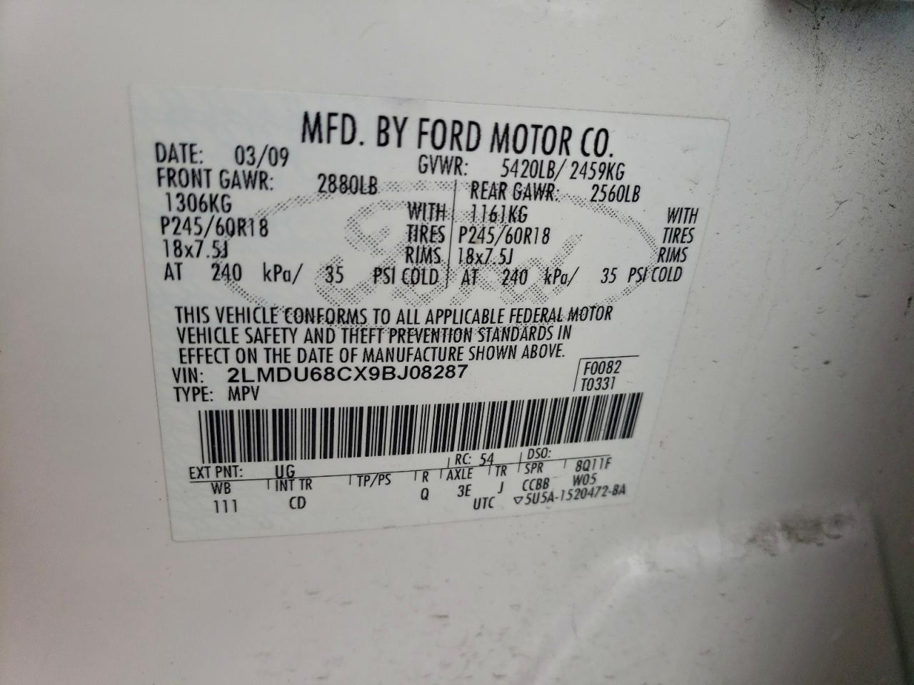2009 LINCOLN MKX photo 37