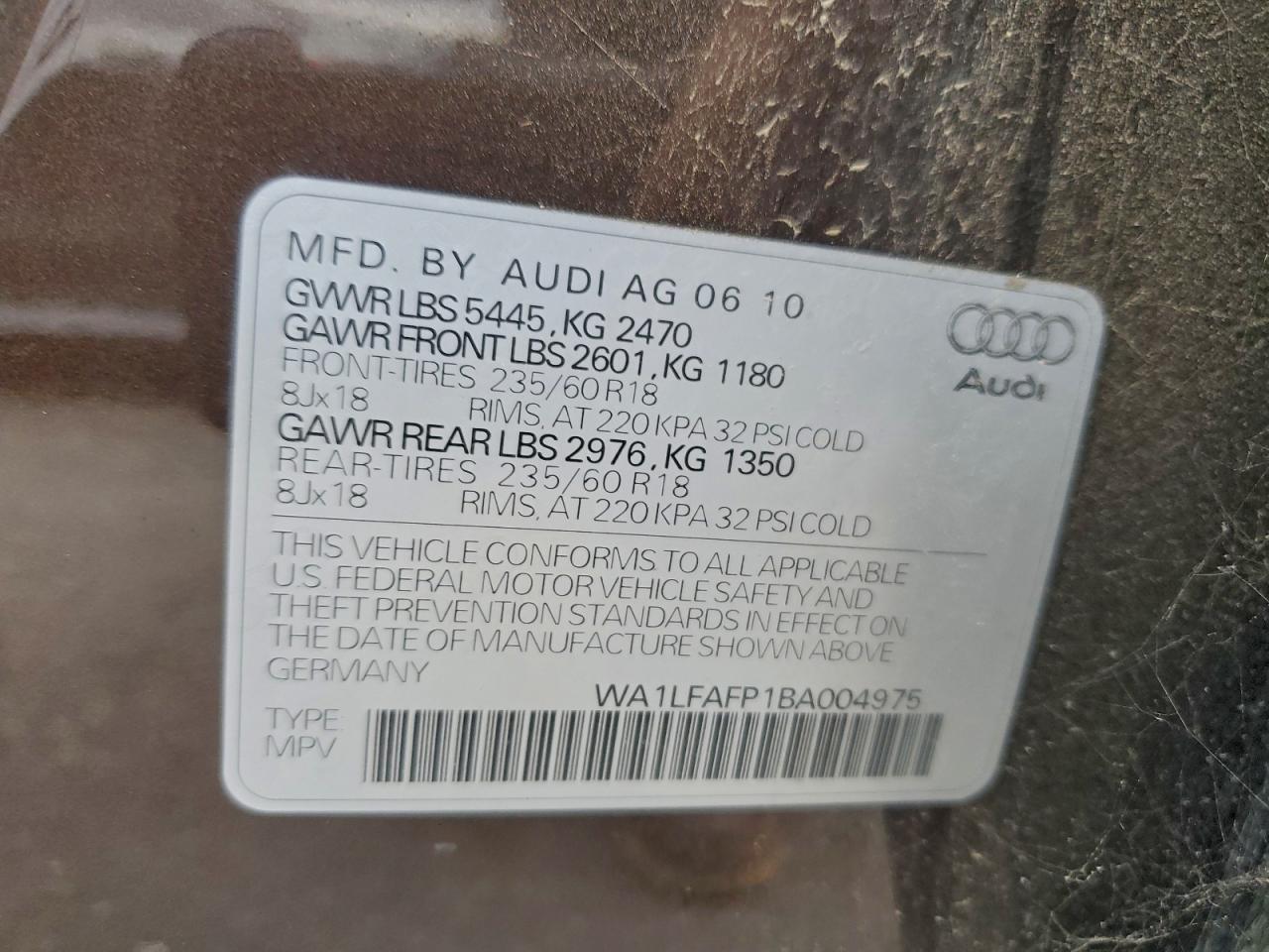 2011 AUDI Q5 PREMIUM PLUS photo 13