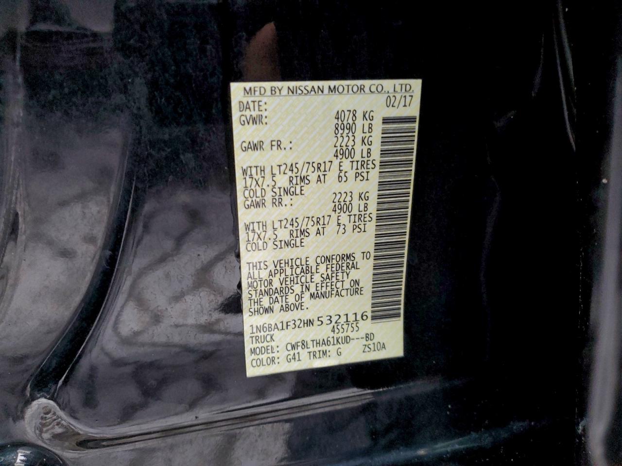 2017 NISSAN TITAN XD S photo 12