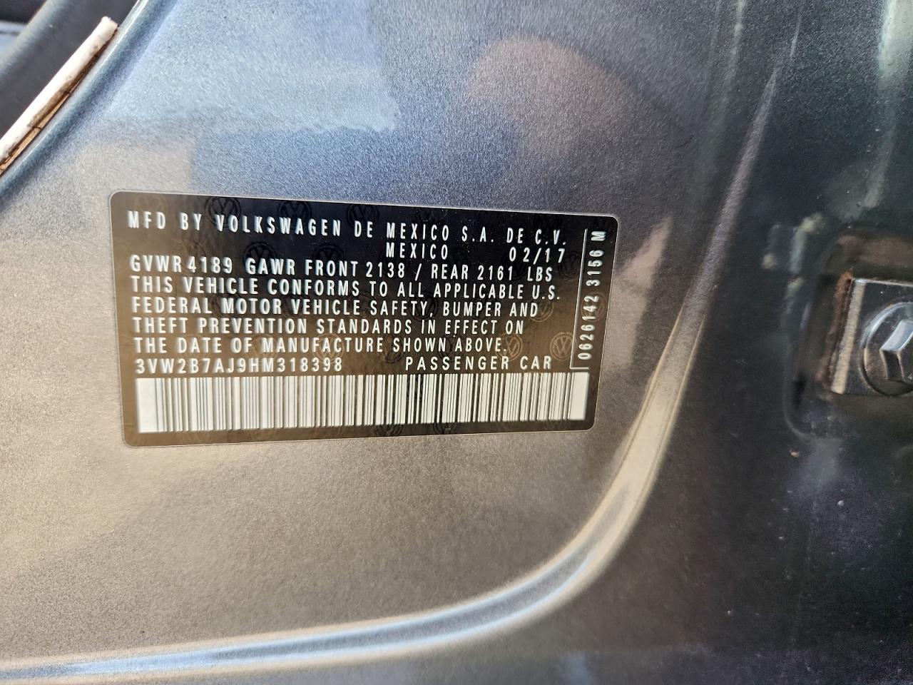 2017 VOLKSWAGEN JETTA S photo 12