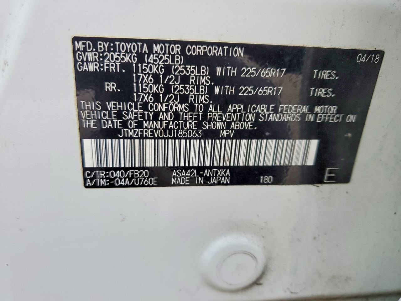 2018 TOYOTA RAV4 LE photo 13