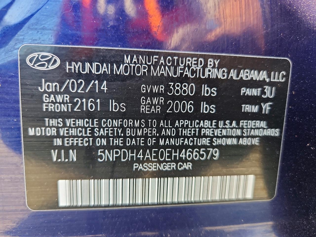 2014 HYUNDAI ELANTRA SE photo 13