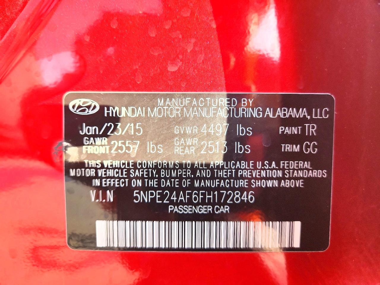 2015 HYUNDAI SONATA SE photo 12