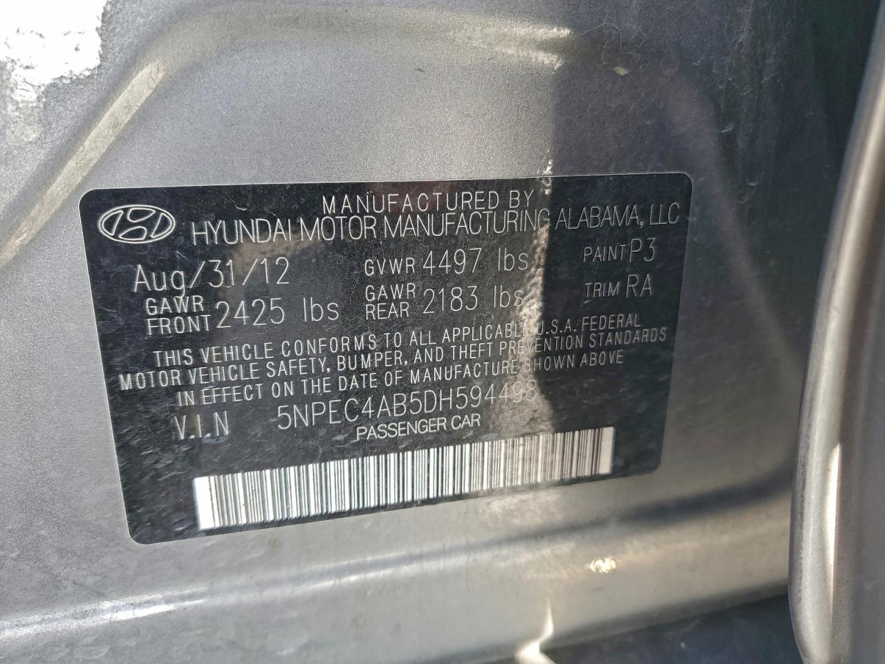 2013 HYUNDAI SONATA SE photo 13