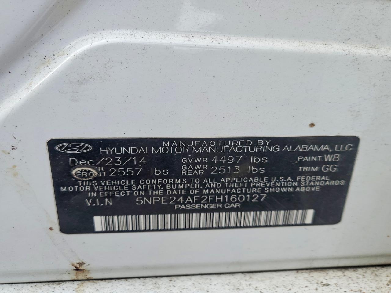 2015 HYUNDAI SONATA SE photo 12