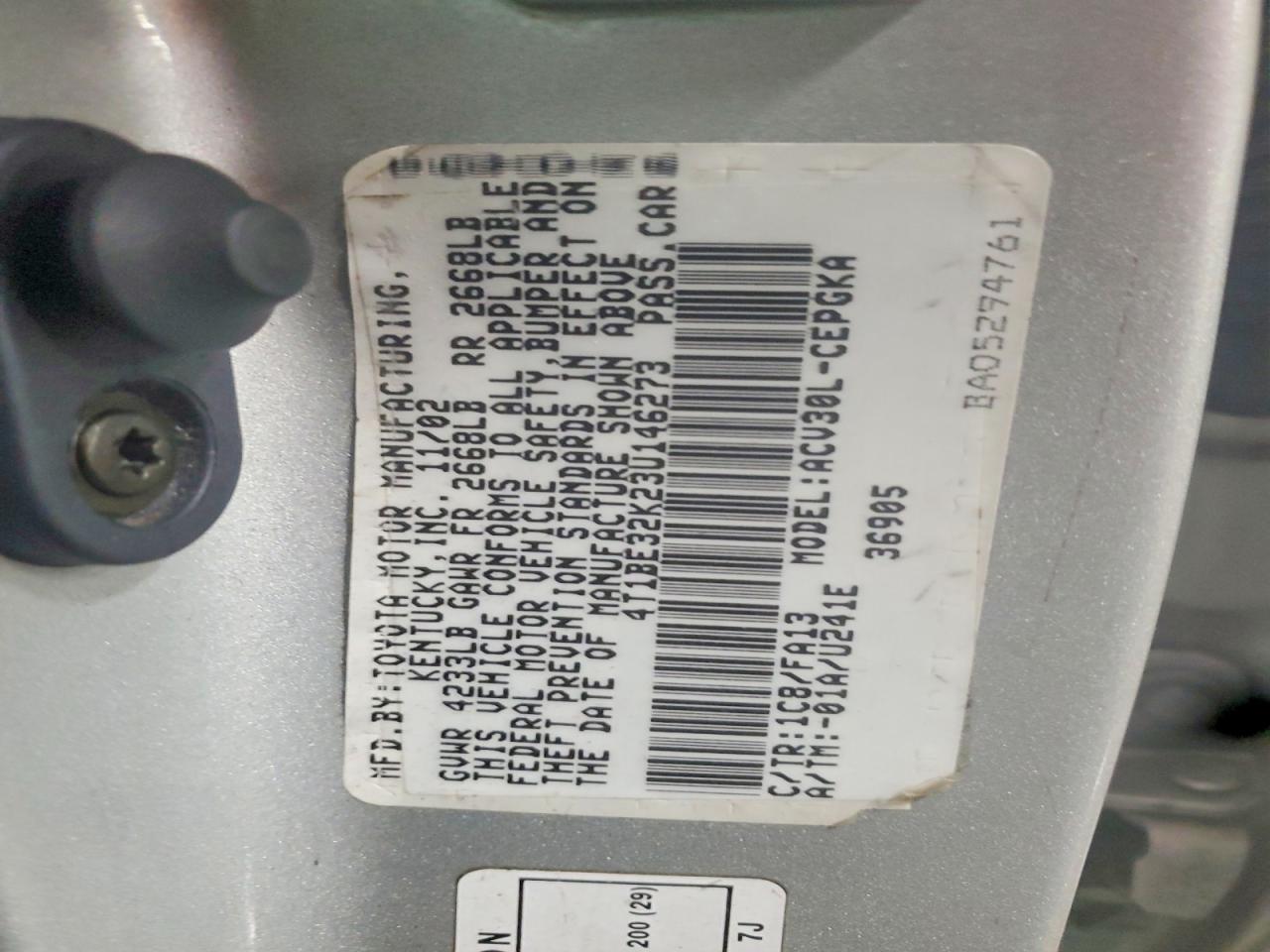 2003 TOYOTA CAMRY LE photo 37
