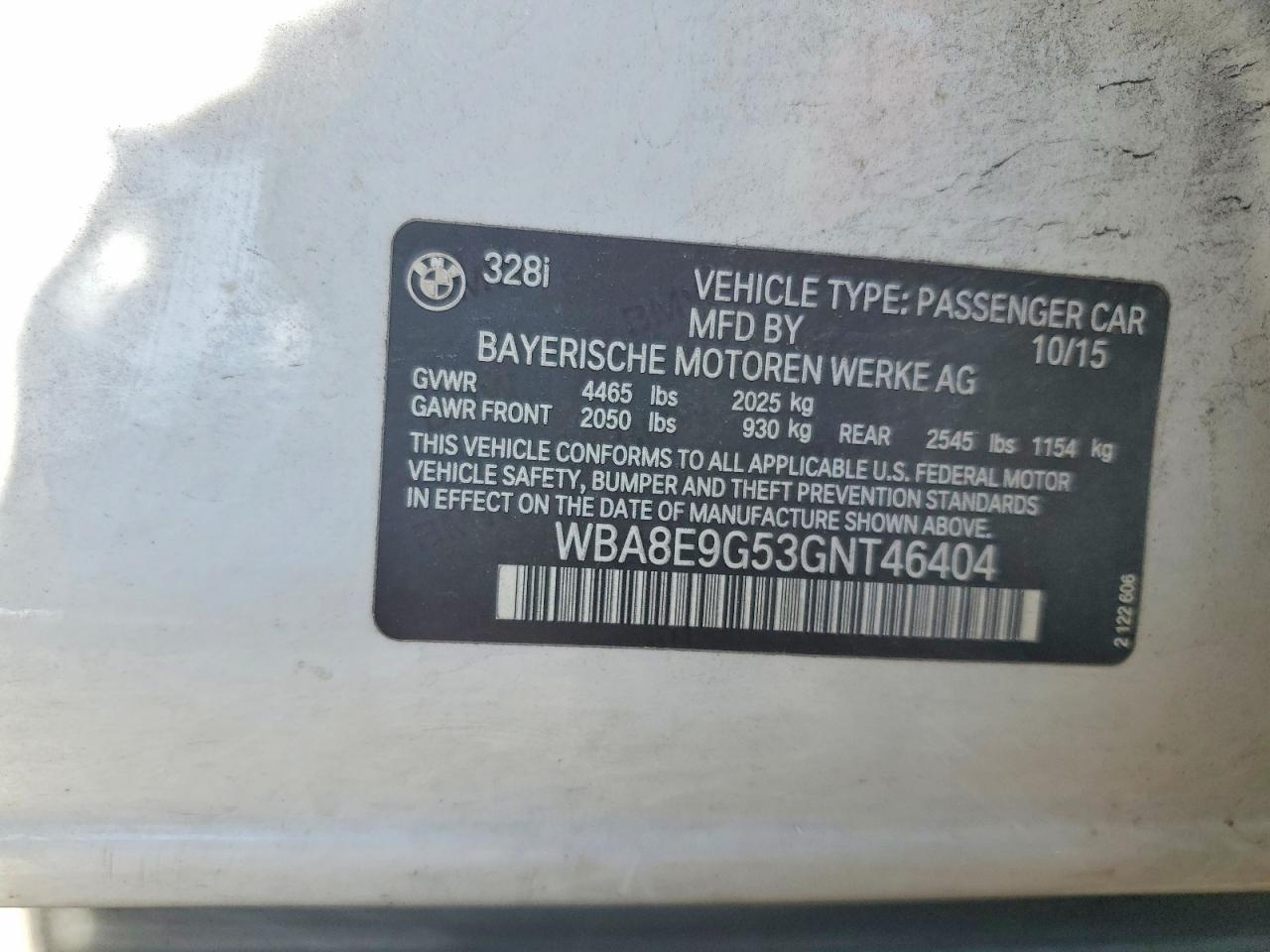 2016 BMW 328 I SULEV photo 12