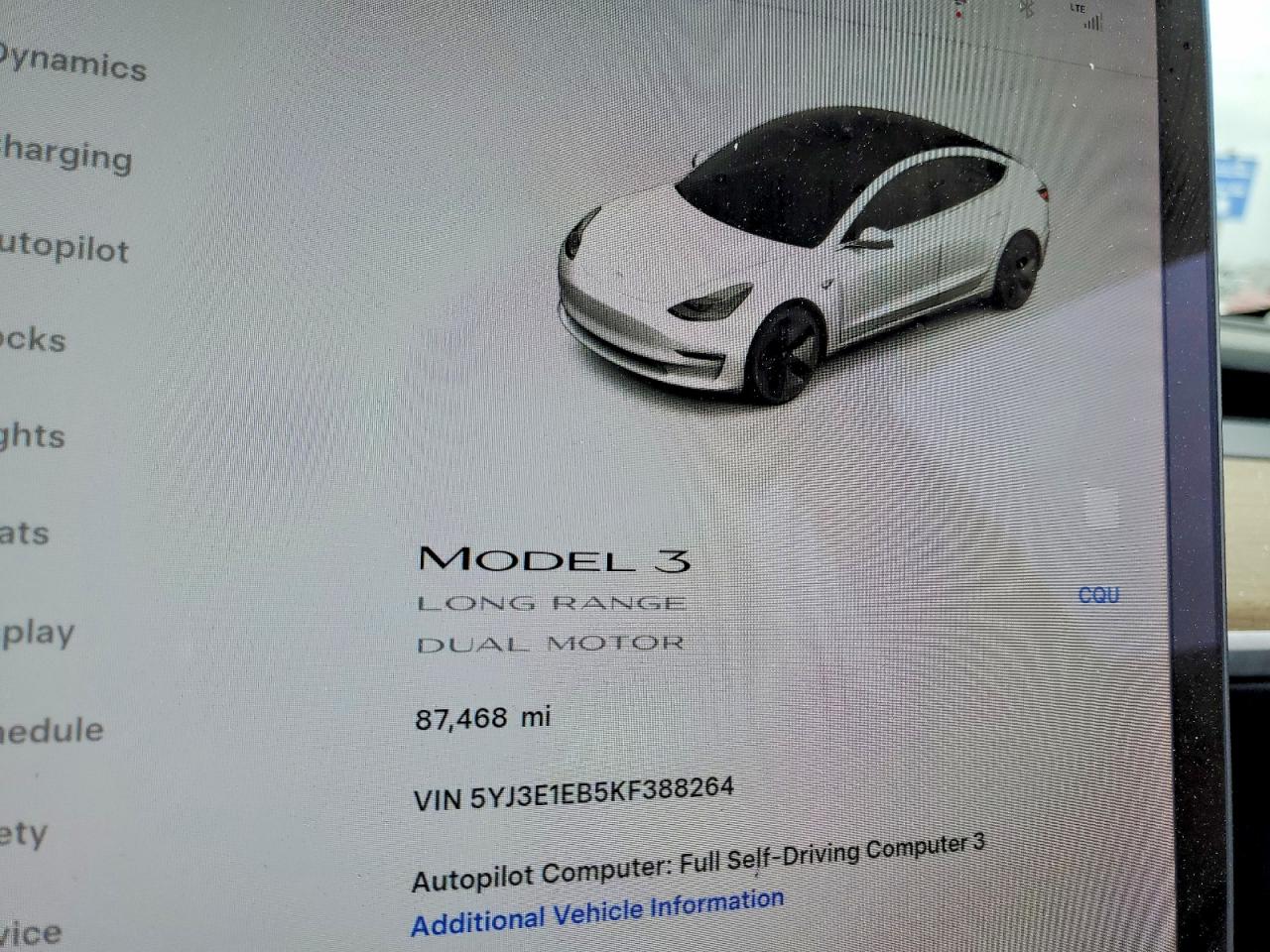 2019 TESLA MODEL 3 photo 9