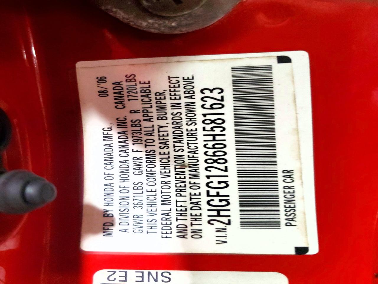 2006 HONDA CIVIC EX photo 12