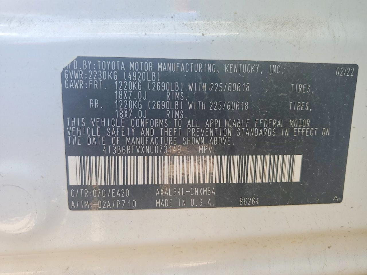 2022 TOYOTA RAV4 XLE PREMIUM photo 13
