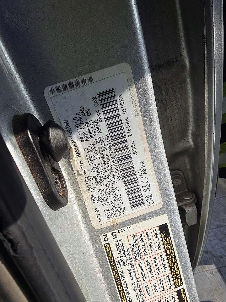 2007 TOYOTA COROLLA CE photo 12