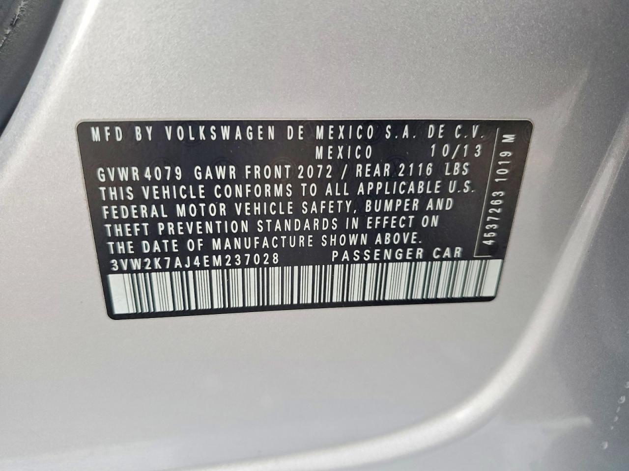 2014 VOLKSWAGEN JETTA BASE photo 12