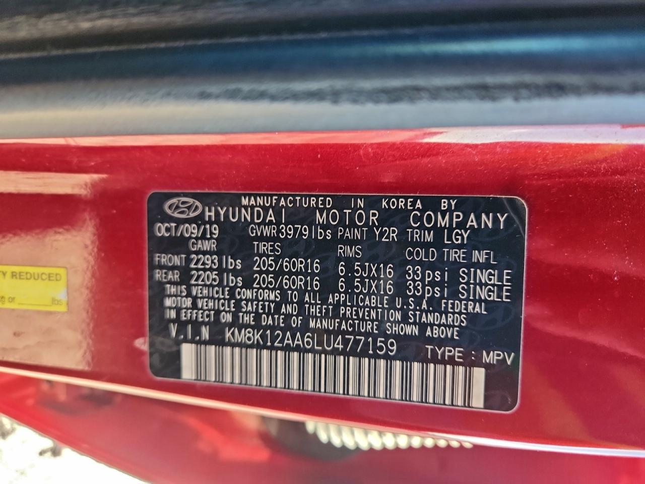 2020 HYUNDAI KONA SE photo 14