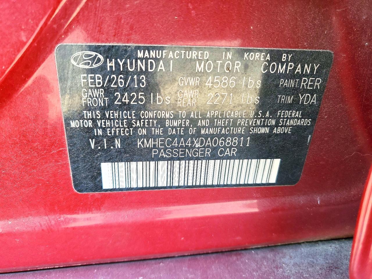 2013 HYUNDAI SONATA HYBRID photo 13
