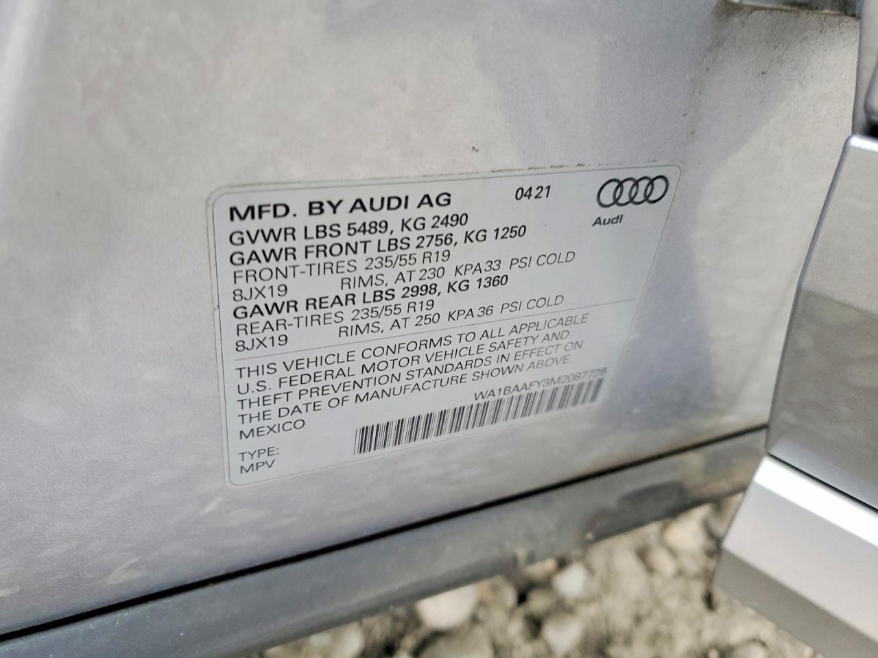 2021 AUDI Q5 PREMIUM PLUS photo 13
