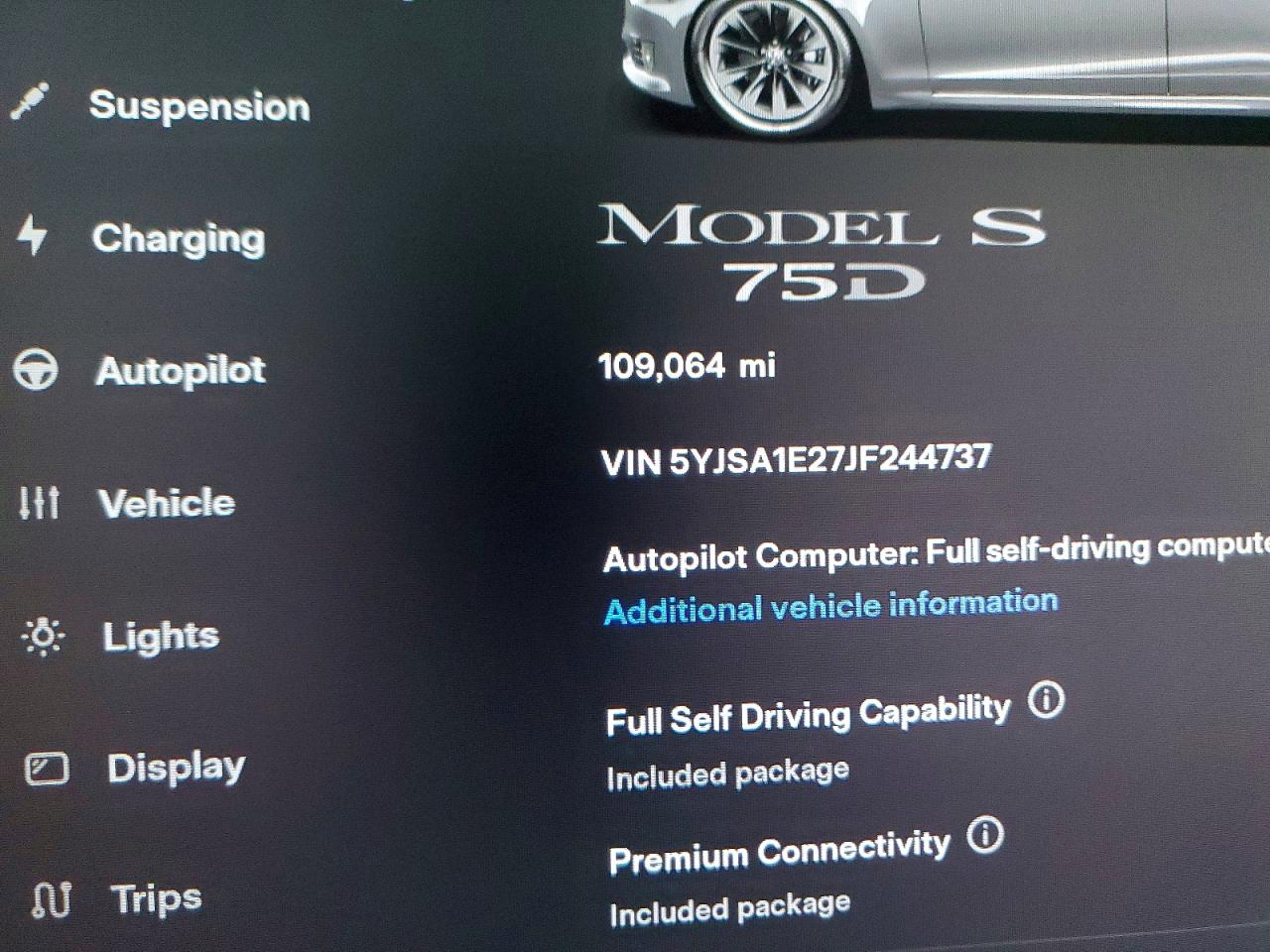 2018 TESLA MODEL S photo 9