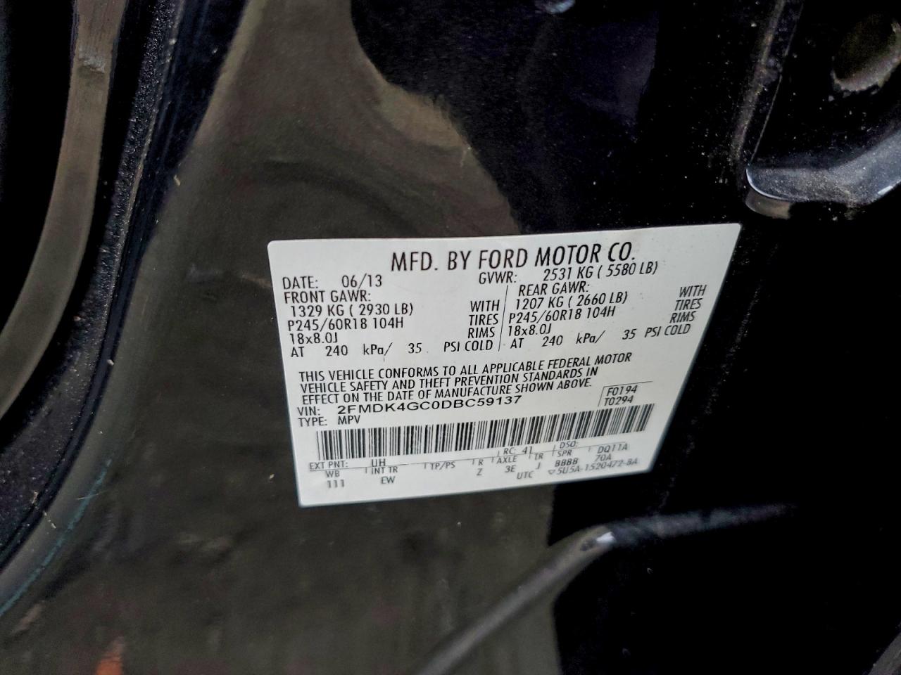 2013 FORD EDGE SE photo 13