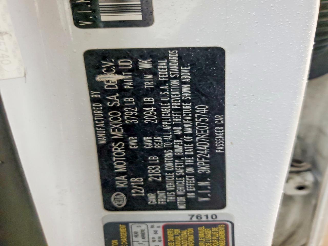 2019 KIA FORTE LXS photo 12