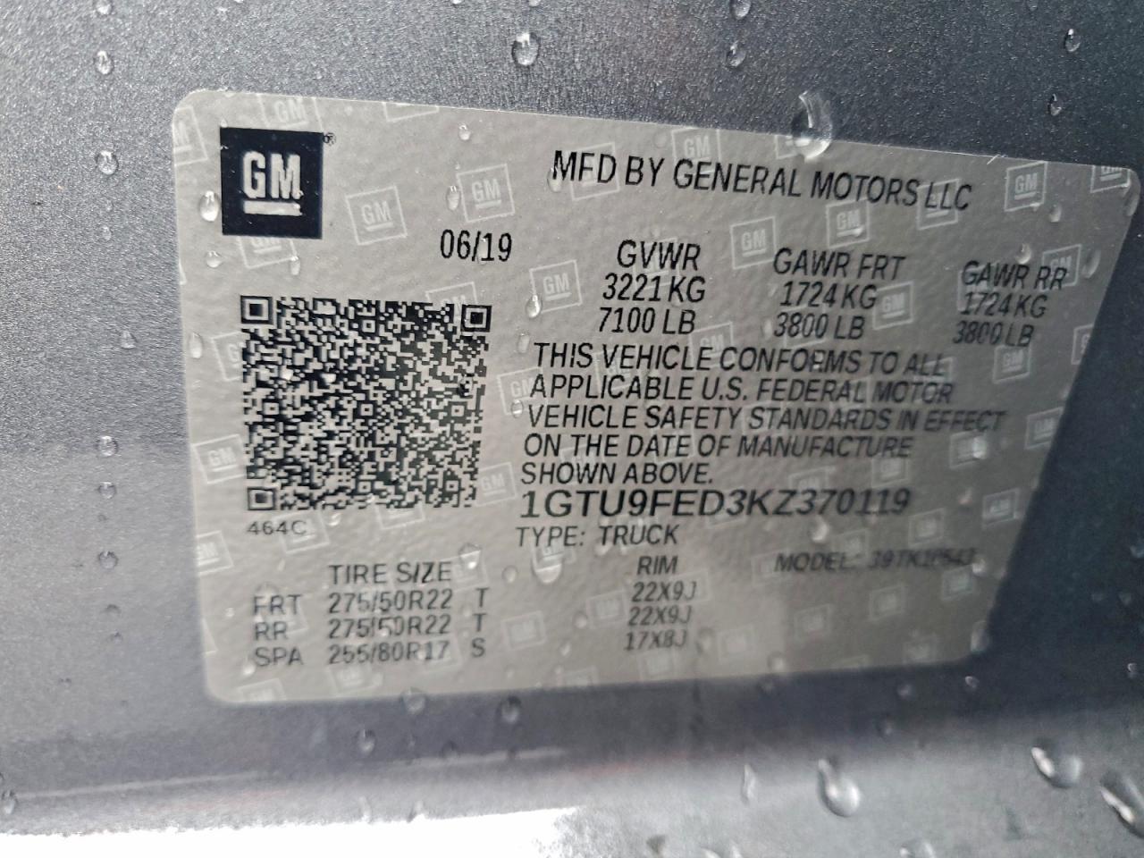 2019 GMC SIERRA K1500 DENALI photo 12