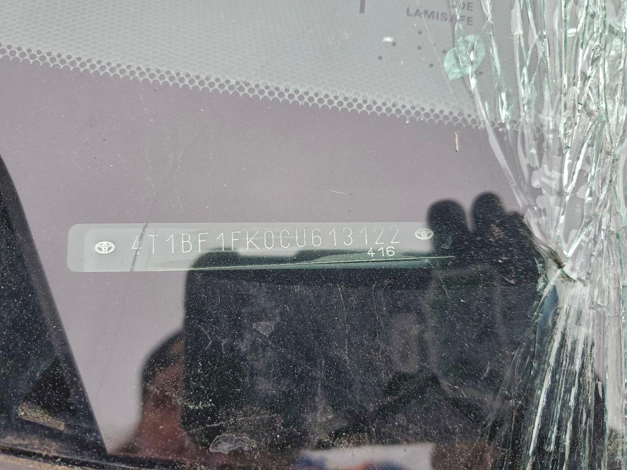 2012 TOYOTA CAMRY BASE photo 12