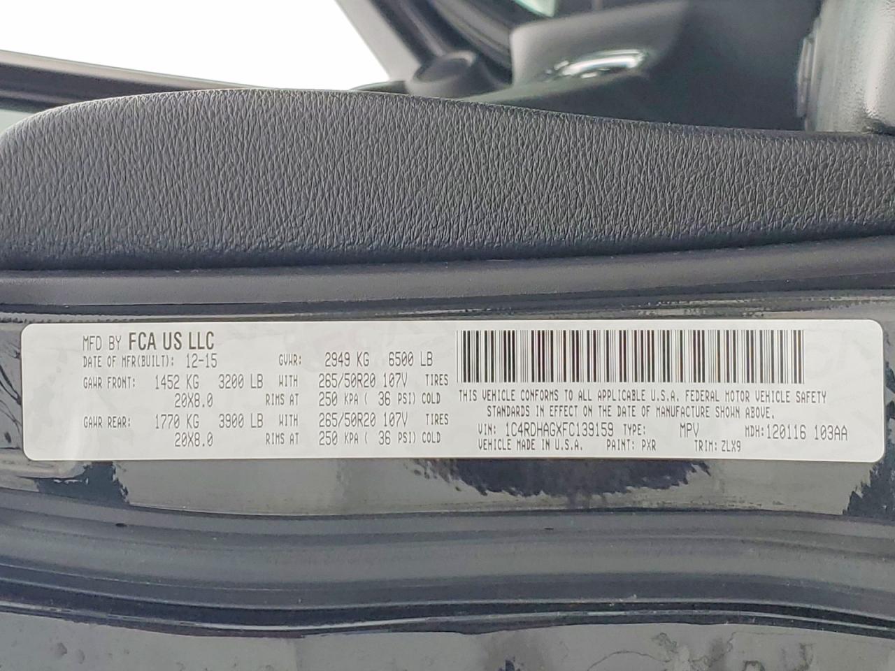 2015 DODGE DURANGO SXT photo 14