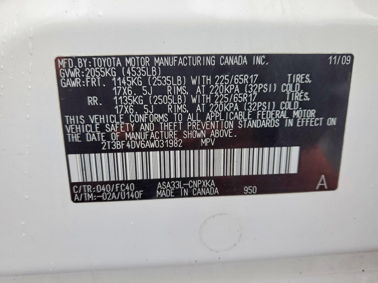 2010 TOYOTA RAV4 photo 12