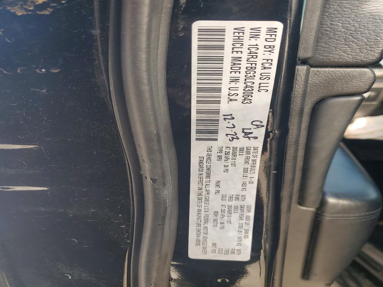 2020 JEEP GRAND CHEROKEE LIMITED photo 13