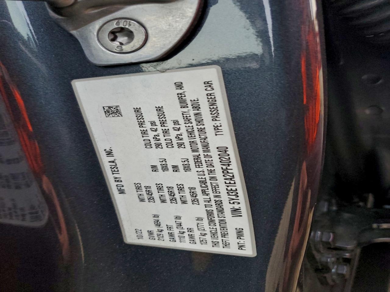 2023 TESLA MODEL 3 photo 12