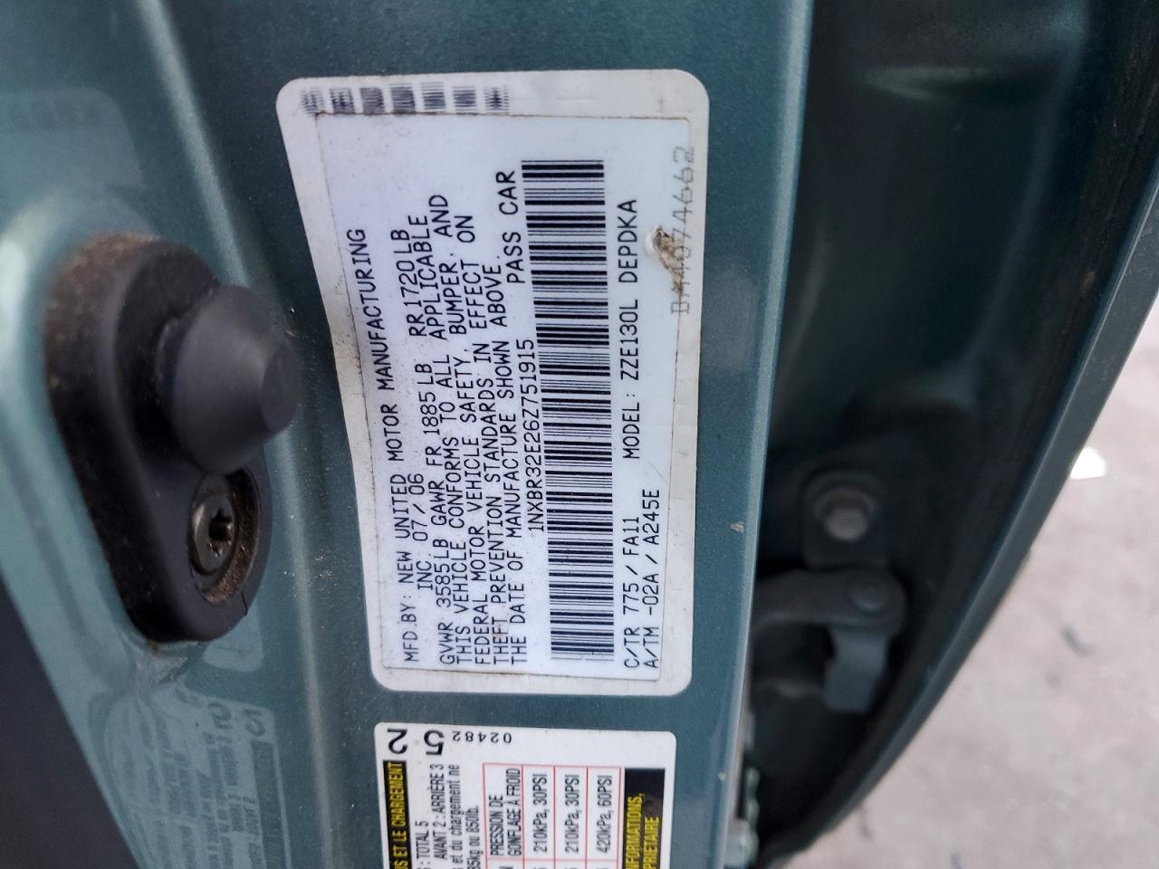 2006 TOYOTA COROLLA CE photo 13