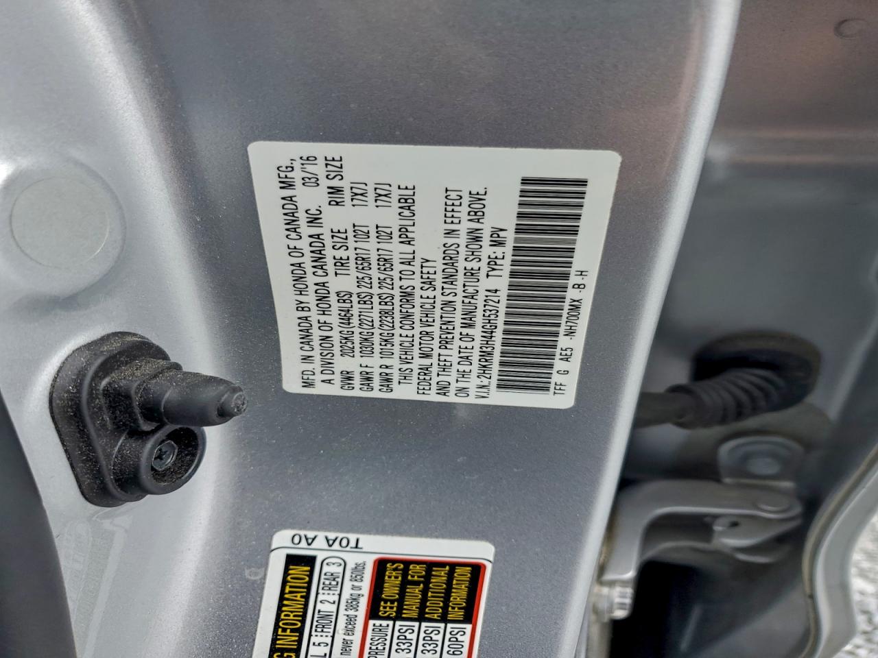 2016 HONDA CR-V SE photo 12