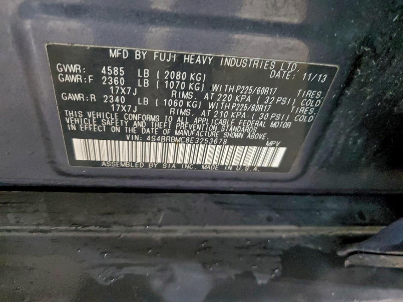 2014 SUBARU OUTBACK 2.5I LIMITED photo 25