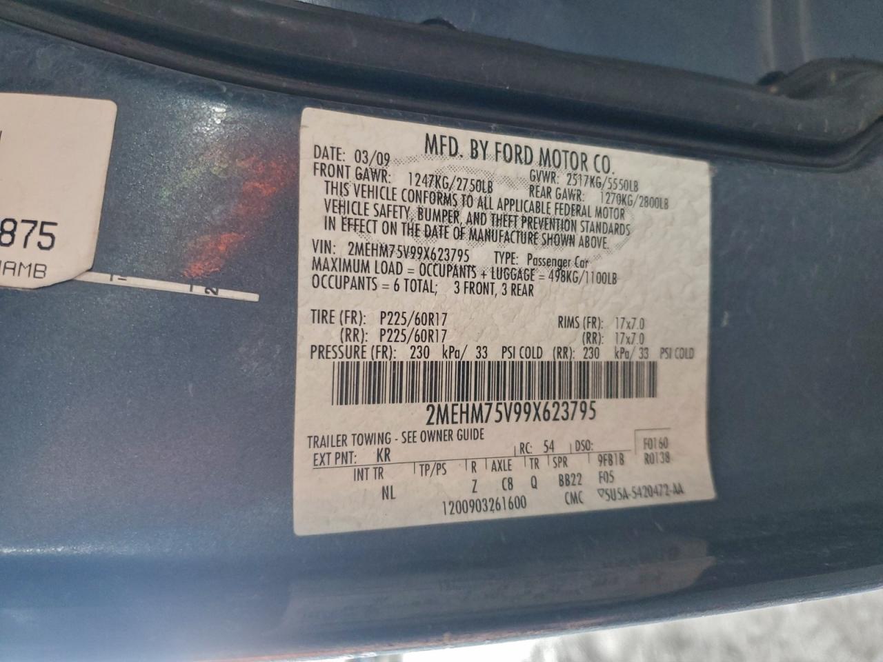 2009 MERCURY GRAND MARQUIS LS photo 13